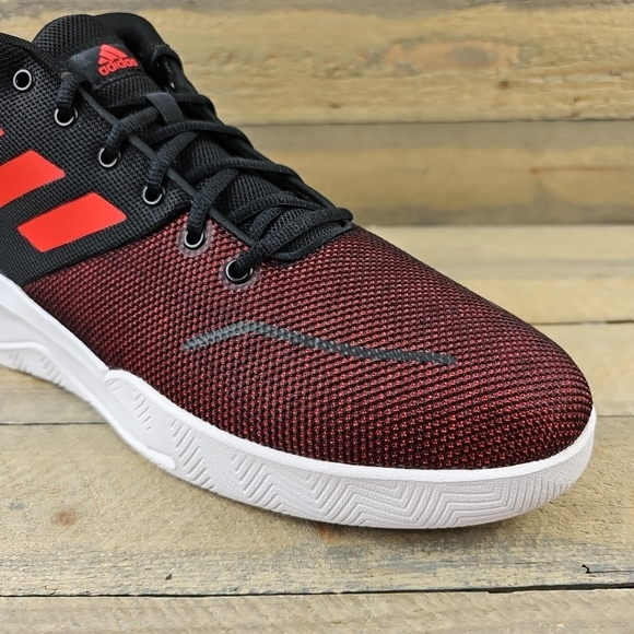 adidas Own The Game Men's Basketball Shoes Black Vivid Red White - Picture 10 of 12